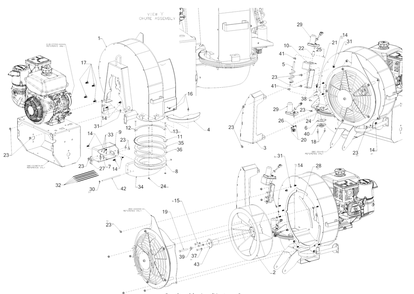 Housing Diagram and Parts List for CB2900 (24AE687F010)(2018) Cub Cadet Sprayer